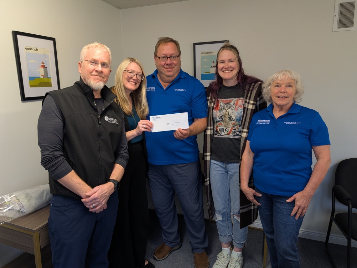 Cheque Presentation to the Kincardine Health Care Foundation
