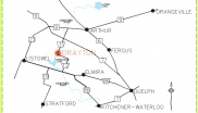 A map of Drayton and surrounding communities