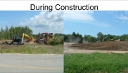During the construction of the soccer complex